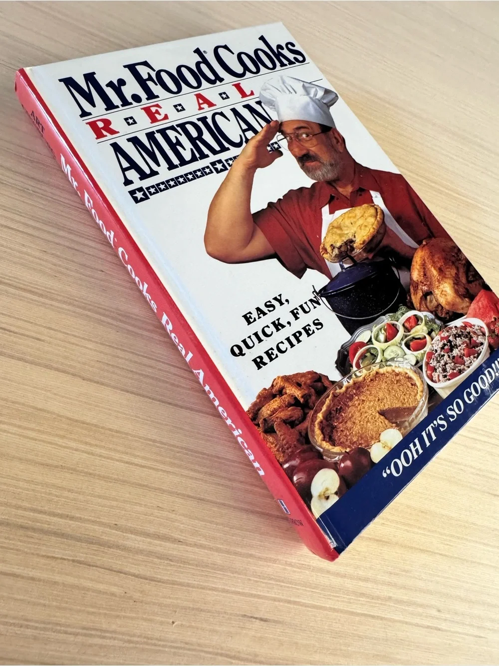 Mr. Food Cooks Real American Cookbook by Art Ginsburg (1994, Hardcover) 1st Ed.